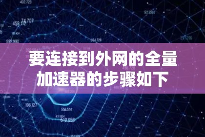 要连接到外网的全量加速器的步骤如下