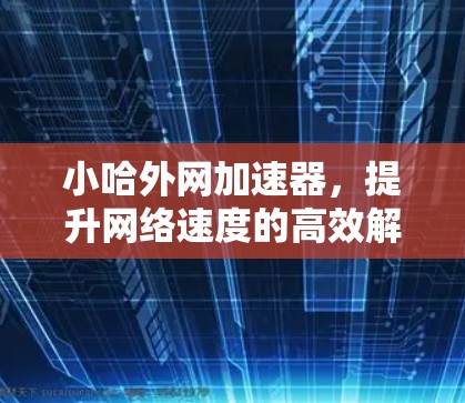 小哈外网加速器，提升网络速度的高效解决方案