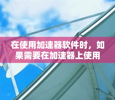 在使用加速器软件时，如果需要在加速器上使用外网，通常需要通过以下步骤来实现