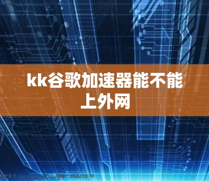 kk谷歌加速器能不能上外网