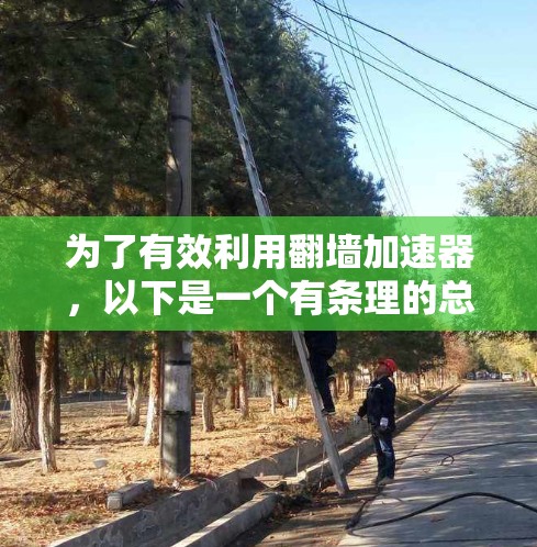 为了有效利用翻墙加速器，以下是一个有条理的总结和建议