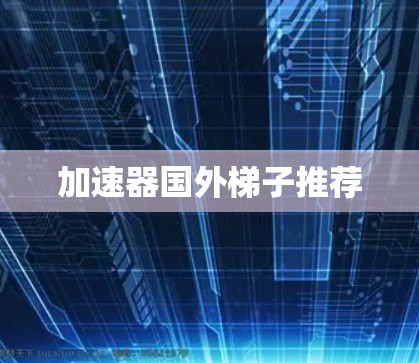 加速器国外梯子推荐