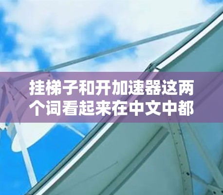 挂梯子和开加速器这两个词看起来在中文中都是比较常见的表达，但具体含义可能有所不同，取决于上下文。以下是对两个词的详细解释
