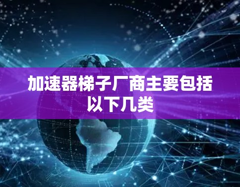 加速器梯子厂商主要包括以下几类