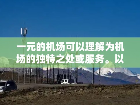 一元的机场可以理解为机场的独特之处或服务。以下是一些可能的解释和建议