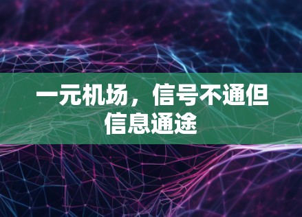 一元机场，信号不通但信息通途