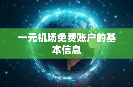一元机场免费账户的基本信息