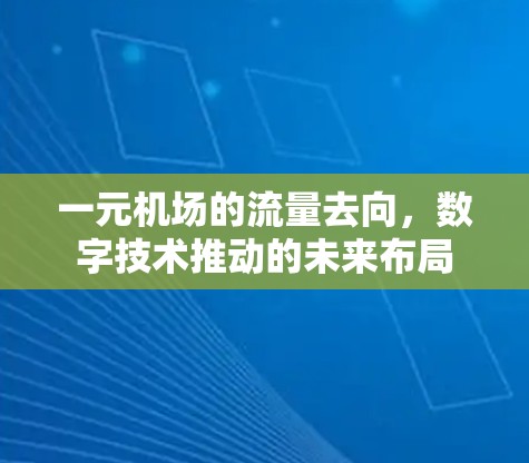 一元机场的流量去向，数字技术推动的未来布局