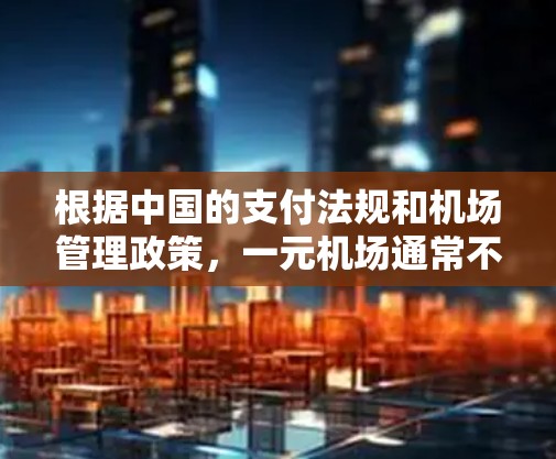 根据中国的支付法规和机场管理政策，一元机场通常不接受现金支付。以下是详细的解释