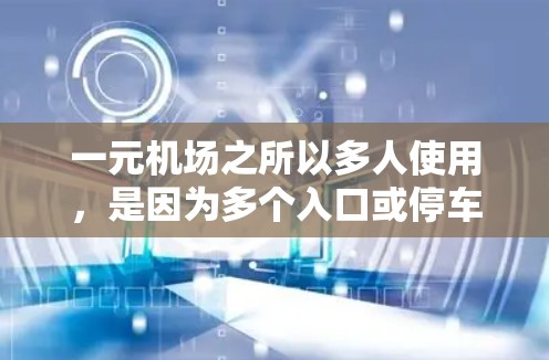 一元机场之所以多人使用，是因为多个入口或停车场都集中在同一个位置，以提高效率和用户体验。以下是对这一问题的详细分析和解答