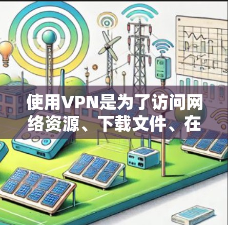 使用VPN是为了访问网络资源、下载文件、在线聊天或其他在线服务，而无需依赖于本地计算机或网络。VPN通过加密传输数据，确保数据安全和隐私保护