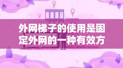 外网梯子的使用是固定外网的一种有效方法，涉及固定、调整和使用步骤。以下是一个详细的指南，帮助你理解和操作外网梯子