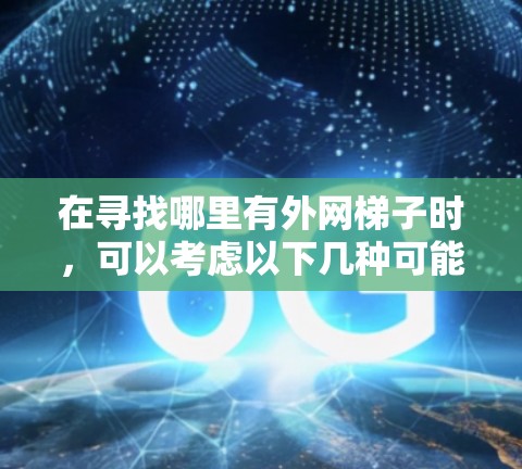 在寻找哪里有外网梯子时，可以考虑以下几种可能的地点