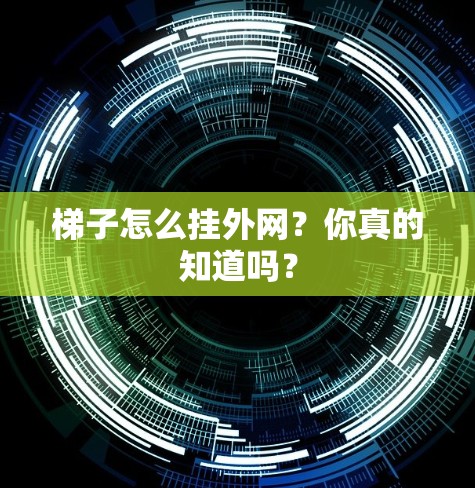 梯子怎么挂外网？你真的知道吗？