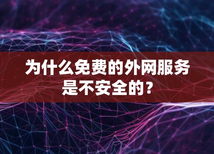 为什么免费的外网服务是不安全的？