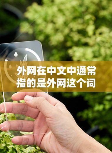 外网在中文中通常指的是外网这个词组，但它的具体含义取决于上下文。以下是可能的解释