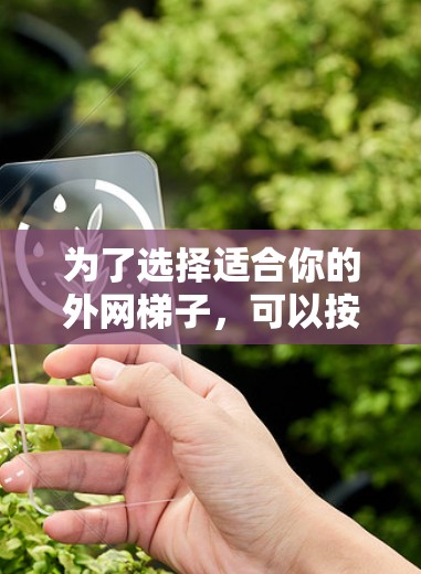 为了选择适合你的外网梯子，可以按照以下步骤进行