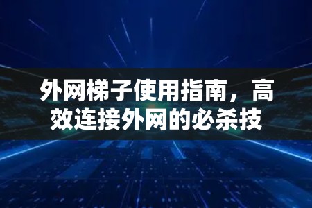 外网梯子使用指南，高效连接外网的必杀技