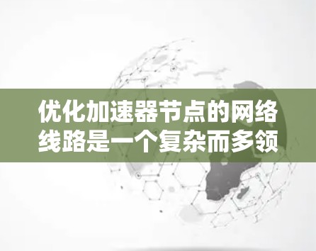 优化加速器节点的网络线路是一个复杂而多领域的挑战，涉及多个技术领域和实际操作中的各种问题。以下是对这一主题的详细总结