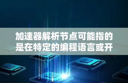 加速器解析节点可能指的是在特定的编程语言或开发环境中，通过加速器技术来提升代码的运行效率。以下是一个可能的解释和扩展