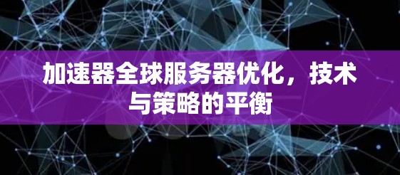 加速器全球服务器优化，技术与策略的平衡