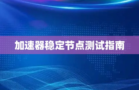 加速器稳定节点测试指南