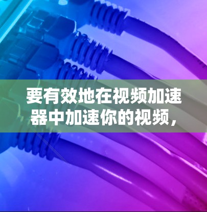 要有效地在视频加速器中加速你的视频，可以按照以下步骤进行操作