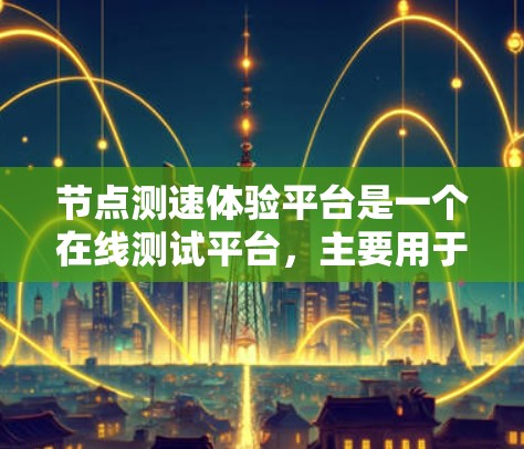 节点测速体验平台是一个在线测试平台，主要用于模拟驾驶场景，帮助用户测试车辆的测速功能。以下是对该平台的详细分析