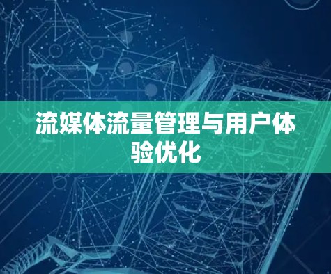 流媒体流量管理与用户体验优化