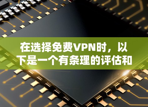 在选择免费VPN时，以下是一个有条理的评估和推荐