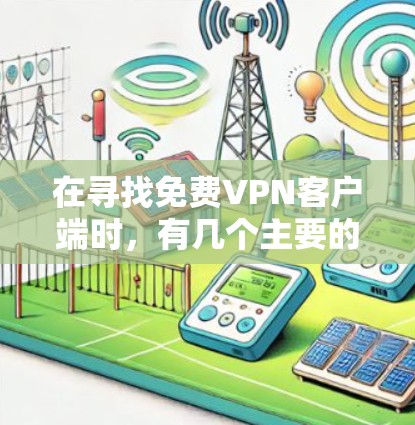 在寻找免费VPN客户端时，有几个主要的选择，每个都有其特定的适用场景和功能。以下是几个推荐的VPN客户端及其特点