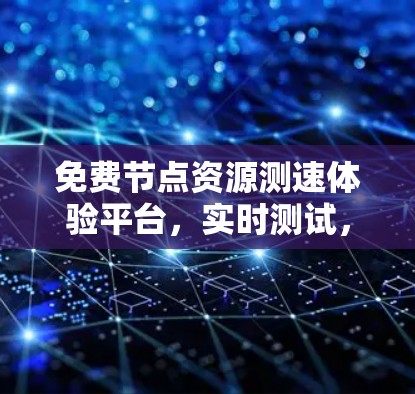 免费节点资源测速体验平台，实时测试，精准优化，助力高效资源管理