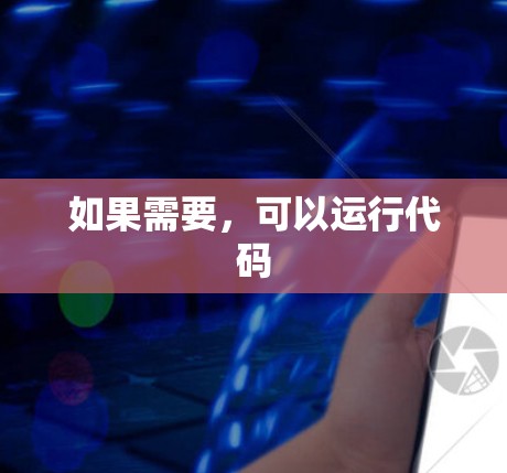 如果需要，可以运行代码