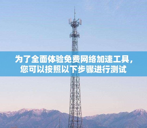 为了全面体验免费网络加速工具，您可以按照以下步骤进行测试
